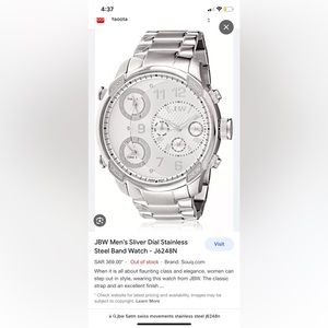 Men’s JBW 5atm swiss movements stainless steel j6248n Watch.